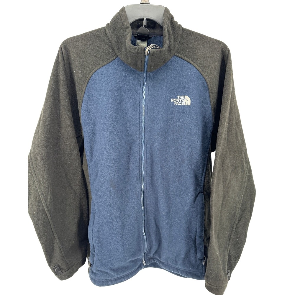 The North‎ Face Fleece Jacket  Mens XL Full Zip Blue Black Outdoor Coat